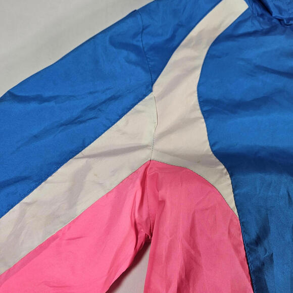 Athletic Works Colorful Sporty Retro Full Zip Windbreaker Jacket Womens XL 14-16 - Picture 5 of 9